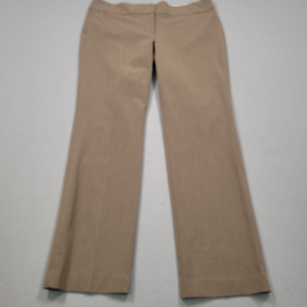 Ann Taylor LOFT Marisa Fit Khaki Tan Trouser Pants Size 10 Straight Leg Office